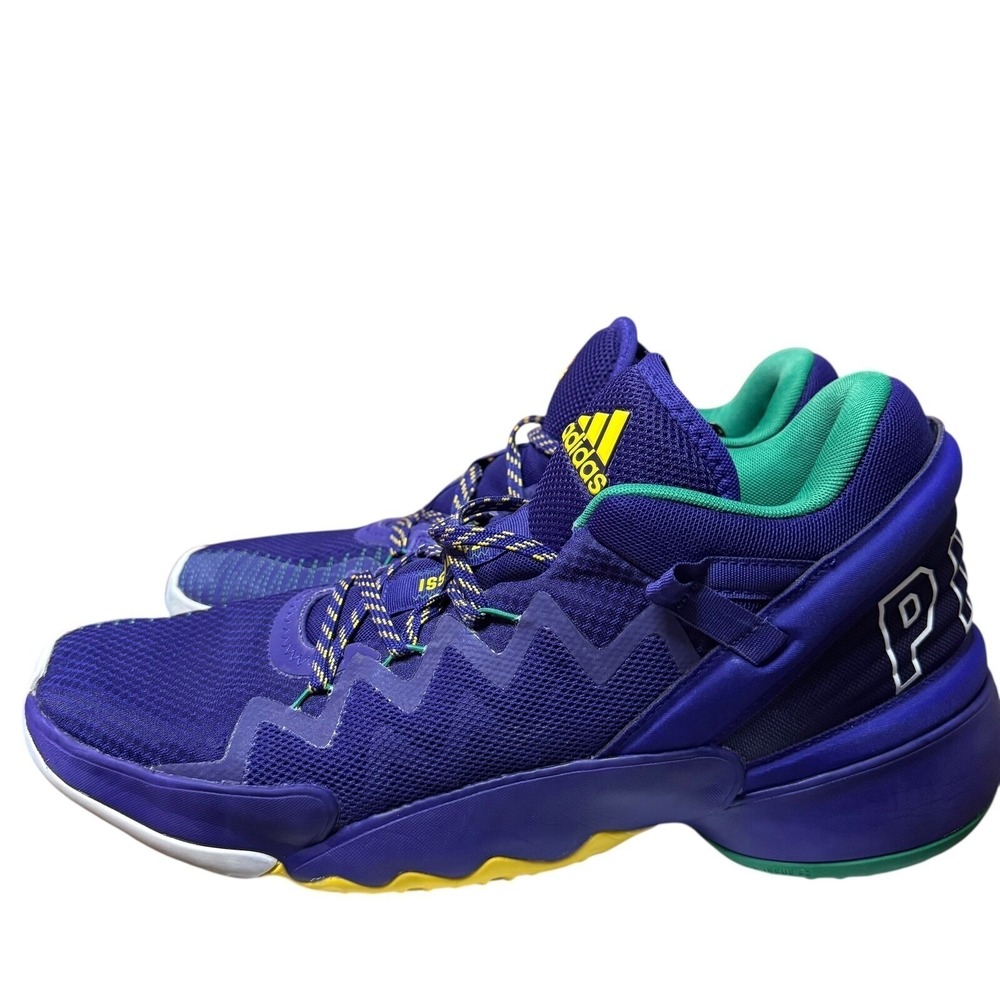 Adidas D.O.N. Issue #2 Pick & Roll Men's Size 13 Basketball Shoes Purple Green